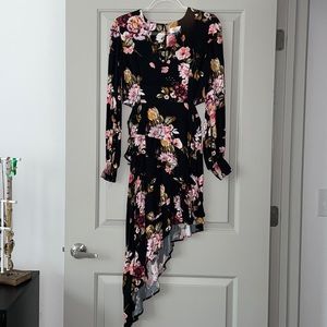 Asymmetrical Floral Dress